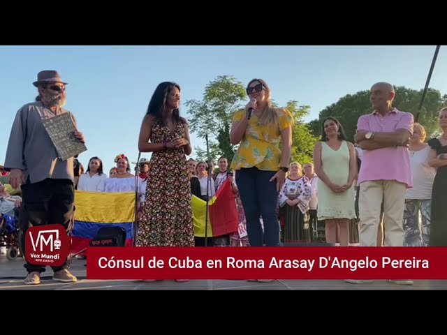Cónsull de Cuba en Roma Arasay D'Angelo presente al Festival Estrusco de la Inclusión e integración